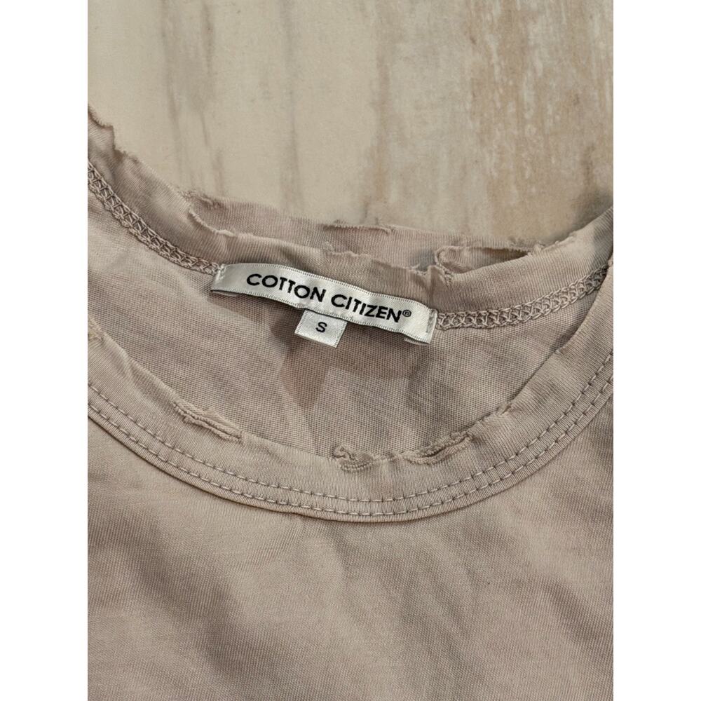 Cotton citizen distressed crewneck tee shirt oat - Picture 5 of 5